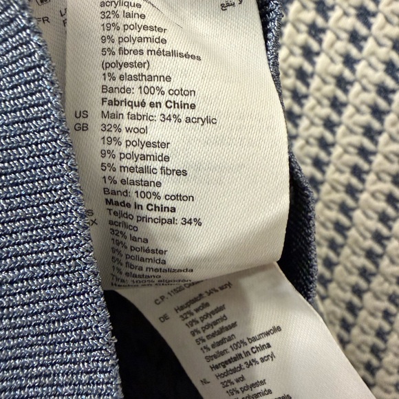 Sandro Blue and Cream Knit Cardigan size 1 - Picture 9 of 9